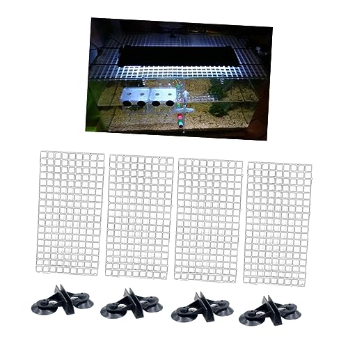 Betta Aquarium Supplies Spliced Lattice Plate Divider for Fish Tank Accessories Random Color - color: White