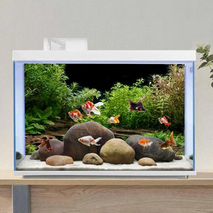 AWERT Aquarium Background River Bed & Lake Aquatic Plant Fish Tank Background Vinyl 48x20 inches - size: 48x20in/120x50cm
