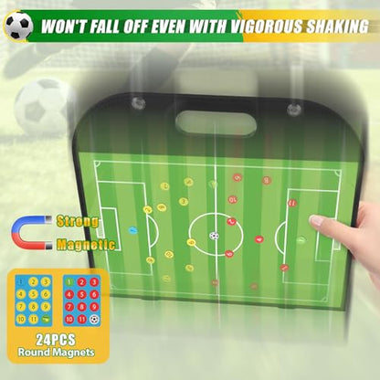 Magnetic Coaching Board Foldable Dugout Display with Carry Handle - style: Soccer