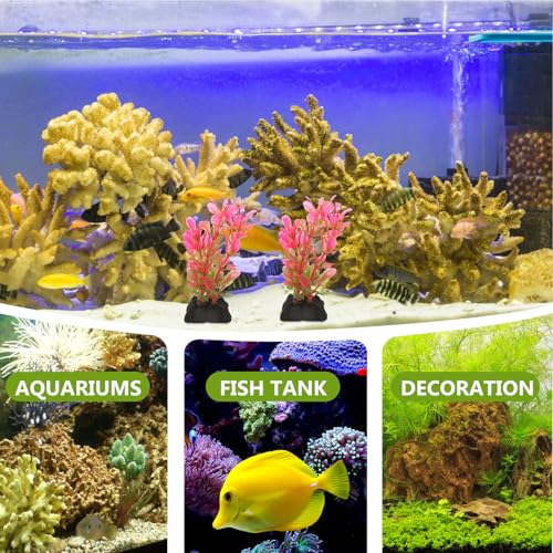 10pcs Artificial Aquarium Plants Plastic Betta Fish Tank Decorations Small Aquatic Grass for Plastic Aquariums Fish Tank Accessories