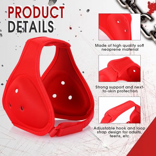 Jerify 3 Pcs Wrestling Headgear for Kids Youth,Soft Adjustable Ear Guard - color: Red
