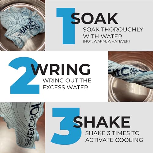 SHAKEitCOOL Original Cooling Towel – Be Cool in Style - Heat Relief, Soft, Lightweight, Sun Protection, Easy Clean - Perfect for Biking, Running, Yoga, Gym, Gardening - Eat My Dust - color: Eat My Dirt