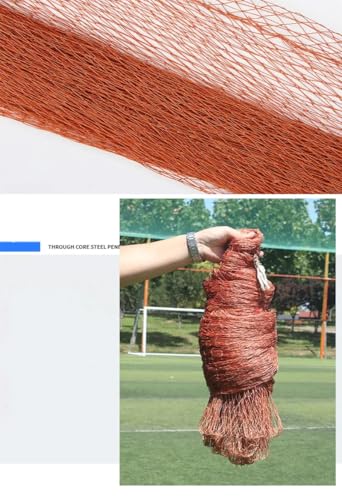 Lawaia Traditional Fishing Cast Net Multifilament Line Landing Net with Steel Pendant Weight Hand Throwing Fish Net White Nylon Small Mesh - color: brown, size: 2.5m high