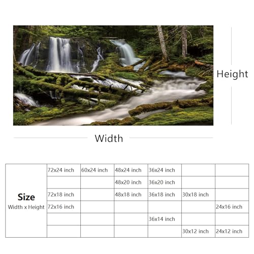 YongFoto Fish Tank Background 24x16 inch Aquarium Background Forest Lakes Rivers Mountains Nature Scenery Backdrop Reptile Habitat Terrarium Background - color: Green-4, size: 24x16in/60x40cm