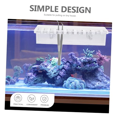 GANAZONO Aquarium Tool Holder -Mounted Organizer for Scissors Tweezers and Maintenance Tools Space-Saving Storage for Fish Tank Care