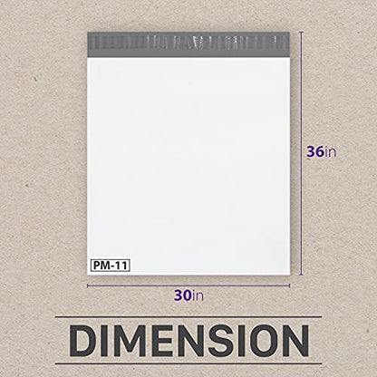 Fosmon 30x36 (5 Pack) Large Poly Mailers, Self-Seal Tear-Proof Waterproof Strong Adhesive Shipping Envelopes Bags for Clothing, Business Suppliers