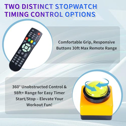 Large Stopwatch with Start/Stop Button、LED Digital Timer with Stand、360° Press Button、Stopwatch for Obstacle Course、Fitness Clock for Home Gym、Interval Timer for Exercise (1.5 red) - color: 1.5 Red