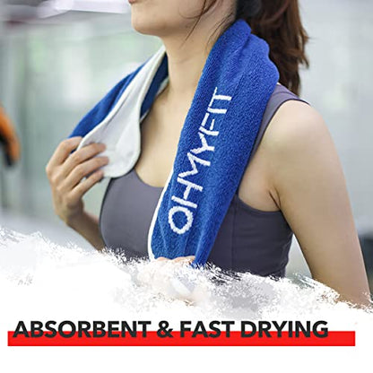 Smart Fitness Towel With Zippered Pocket - Gym Accessory for Men & Women - Multifunctional Quick Dry Sweat Towel for Workout, Yoga, Tennis, Sports & More (Blue, Pack of 1) - style: Blue