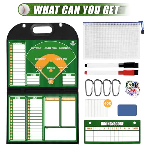 Magnetic Coaching Board Foldable Dugout Display with Carry Handle - style: Baseballl