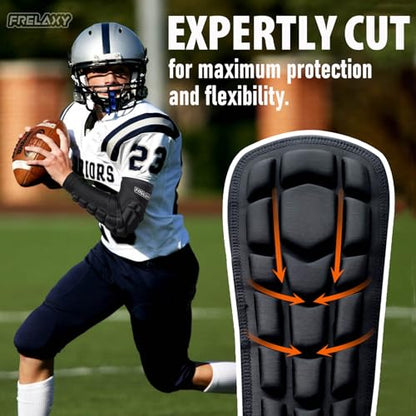Frelaxy Elbow Pads, Padded Arm Sleeves for Volleyball and Football, 2 Pack - color: Black, size: Medium