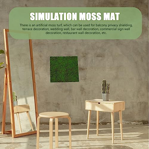 Healifty Artificial Moss Mat 19.68X19.68 Inch Square Simulation Grass Pad Realistic Faux Moss Turf for Indoor Outdoor DIY Landscaping Garden Decor