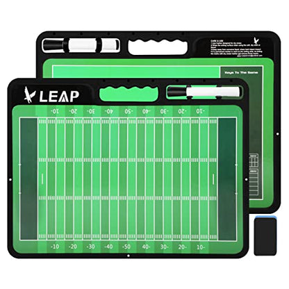 Coach Board Premium Tactical Clipboard Two Sides with Full & Half Court Dry Erase Marker Board for Basketball, Baseball, Soccer, Football, Hockey - color: Football