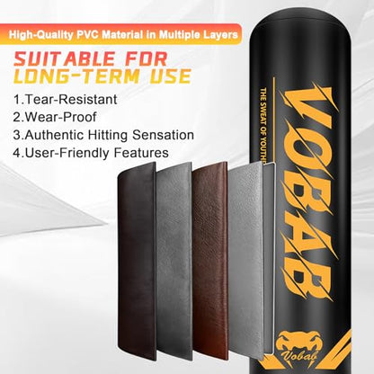 Freestanding Punching Bag, 70'' Boxing Bag with Stand for Adults Teens - style: Yellow Alphabet Pattern