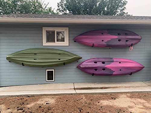 Kayak Storage Racks, Wall Mount Garage Storage Hooks for Kayaks, SUP, Paddle Boards and Surfboards, Heavy Duty Hangers - size: 20.5in-4 Pack
