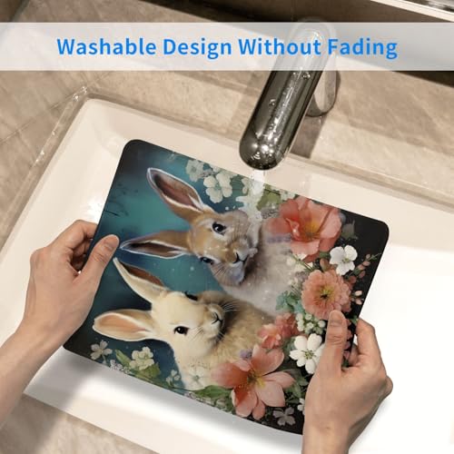 Mouse Pad Washable Mousepad with Non-Slip Rubber Base Easter Bunny Mouses Mat for Laptop Desk Pad Gaming Mousepad for Office Computer Home 10x12Inch - color: Easter Bunny