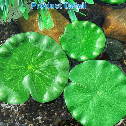 12Pcs Artificial Lily Pads, 3 Different Sizes Floating Foam Lotus Leaves Realistic Water Lilies Pad, Foliage Pond Decor for Ponds/Koi Fish Pool Patio Aquarium(4"、5"、6") - size: 4"、5"、6"