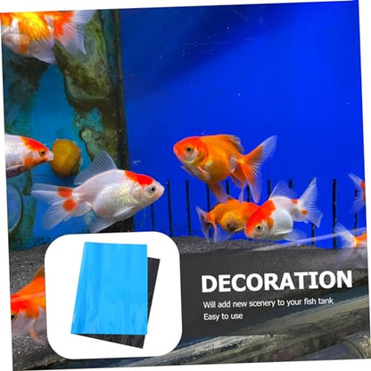 Ipetboom 2pcs Glass Decals Reflective Window Film Water Case Terrarium Net Aquarium Fish Tank Background Black Sticker Fish Tank Background Sticker Tanks Background Adhesive Decal Wallpaper