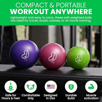 Bean Products Soft Weighted Balls for Exercise - Soft and Safe Workout Balls for Yoga, Rehab, Pilates and Fitness - Latex Free, Easy to Grip, Versatile Physical Therapy Exercise Ball - color: 6 Lbs-One Ball