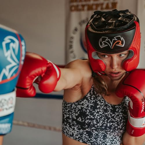 RIVAL Boxing RS2V 2.0 Super Sparring Gloves - Uses a Single Strap, Hook and Loop System Instead of Laces, Soft Inner Lining - color: Red, size: 14 oz.
