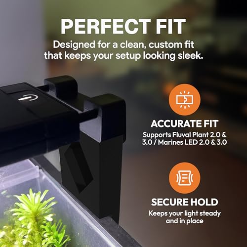 Aquarium Light Risers for Fluval Plant & Marine 3.0 & 2.0 LED | Heat-Resistant Polymer Stand | Toolless Easy Install (4-Inch) - size: 4-Inch