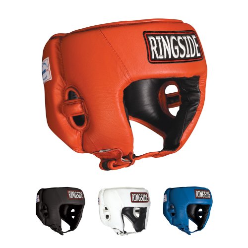 Ringside Competition Boxing Muay Thai MMA Sparring Head Protection Headgear Without Cheeks - color: Red, size: Large