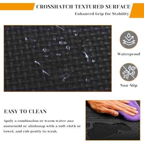 18 PCS Floor Mats for Home Gym, 3x6 Feet High-Density Interlocking Foam Floor Mats 0.4"(10mm Thick) Puzzle Tiles Mat for Workouts, Exercise, Play, Yoga, Cardio, Weights (Black)
