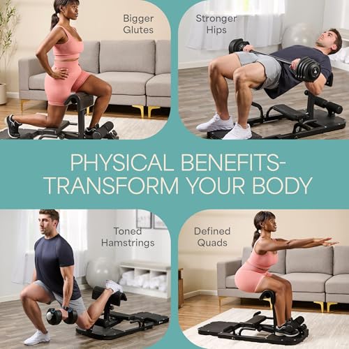 Lifepro GluteBlast Hip Thrust Machine – Foldable, Home Gym, 220 lb Cap - style: Gluteblast