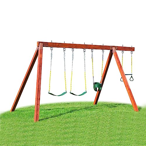 Heavy Duty Swing Hangers with Bearings - Set of 4 Stainless Steel 304 Hardware for Wood & Metal Beams - Ideal for Hanging Hammocks, Yoga Swings, Porch Swing - 1500LB Capacity - 7" x M2/5" - color: 4 pack - 7"