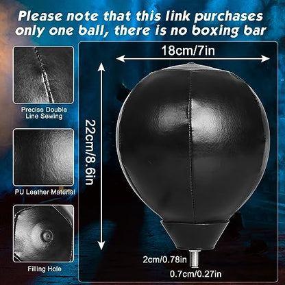 INNOLIFE Boxing Speed Bag Replacement Ball Featuring a Universal 8mm Screw, Black
