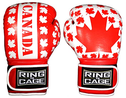 Gym Training Stand-Up Boxing Gloves - color: Canada, size: Regular weighs 12oz