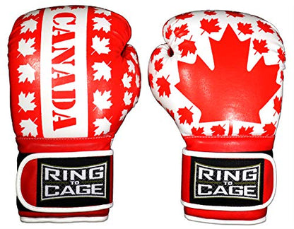 Gym Training Stand-Up Boxing Gloves - color: Canada, size: Regular weighs 12oz