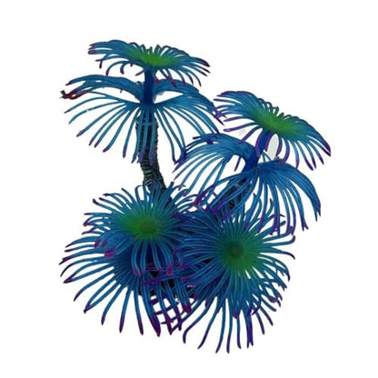 Fake Underwater Coral, Simulation Aquarium Backgrounds Plants Soft Fish Tank Water Grass Landscape Ornament Silicone Coral(Rose red)