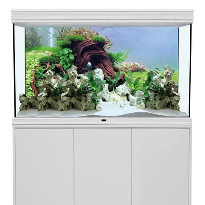 AWERT 24x12 inches Wood Aquarium Seaweed Aquarium Background River Bed & Lake Fish Tank Background Seagrass Aquarium Vinyl Background