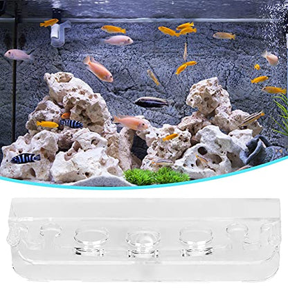 Acrylic Transparent Aquarium Tool Holder, Maintenance Rack S, White Clear, Space Saving Organizer - Durable Material, Easy Installation, Ideal for Fish Tank Tools