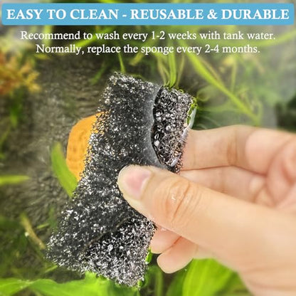 4PCS Replacement Aquarium Biochemical Sponge for 8W Aquarium Filter, Aquarium Filter Sponges for Replacement