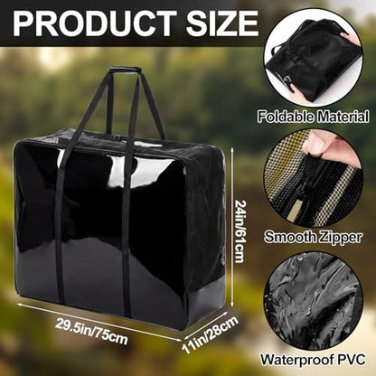 Inflatable Fishing Float Tube Storage Bag Carrying Foldable Carrying Fishing Tube Bag Organizer for Angling Outdoor Recreation Camping Boating River Transport Carry Storage