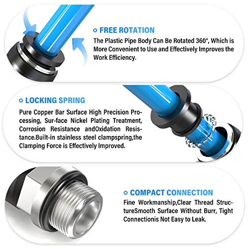 TAILONZ PNEUMATIC Male Elbow 4mm Tube OD x 1/4 Inch BSP 90 Push to Connect Fittings PL4-02 (Pack of 10) - size: 4mm OD 1/4''BSP