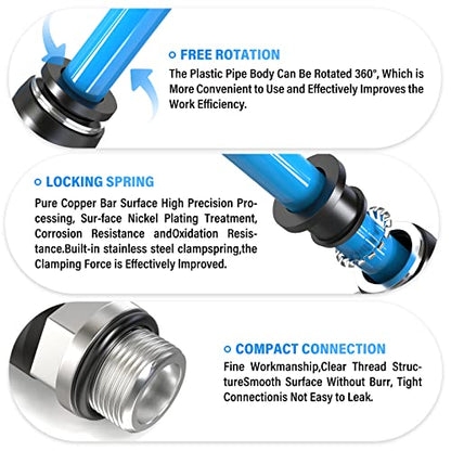 TAILONZ PNEUMATIC Male Elbow 8mm Tube OD x 1/4 Inch BSP 90 Push to Connect Fittings PL8-02 (Pack of 10) - size: 8mm OD 1/4''BSP