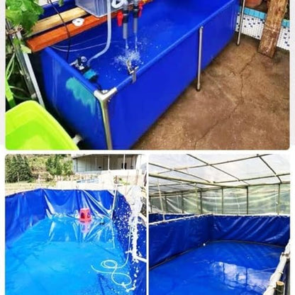 Outdoor Water Storage Tarp for Temporary Use, Koi & Turtles - Easy-Drain Durable PVC Canvas Aquarium Pool - Portable Saltwater Fish Holding Tank(1x3x0.6m) - size: 1x3x0.6m