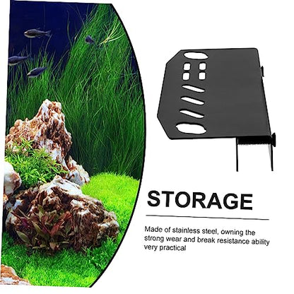 Toddmomy Aquarium Maintenance Tool Holder Wall-Mounted Organizer for Tweezers Scissors and Tank Accessories Stainless Steel Storage Rack for Fish Tank Cleaning