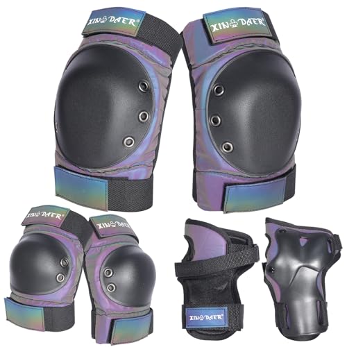 Skating Protective Gear Adult, Knee Pads for Women/Men /Youth, Skate Pads Adult Knee and Elbow Pads with Wrist Guards for Roller Skating, Skateboard, Skateboarding and Scooter