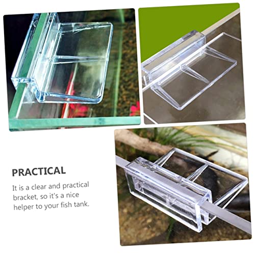 Mikikit 10pcs Aquarium Bracket Clips for Glass Tanks Durable Support Holders for Fish Tank Lids Easy Installation for Home and Shop Use
