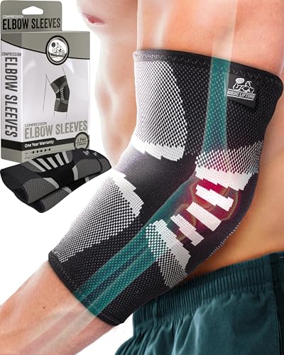 Nordic Lifting Elbow Compression Sleeves for Weightlifting and Fitness - size: Large