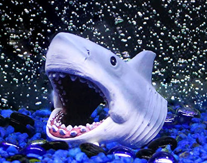 Penn-Plax Jaws Officially Licensed Aquarium Decoration – Shark Swim-Through – Safe for Freshwater and Saltwater Fish Tanks – Small - style: Shark Swim-Through