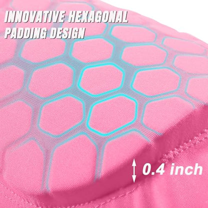 2 Pack Soccer Shin Guards Shin Defender for Kids Youth,XZQTIVE Soccer Shin Pads Shin Guard Sleeve with Honeycomb Padding,High Impact Resistant Compression - color: Light Pink, size: Medium