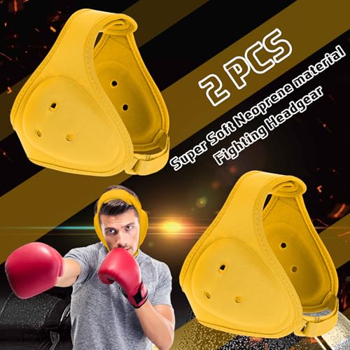 Jerify 2 Pcs Wrestling Headgear for Kid Youth, Yellow - color: Yellow