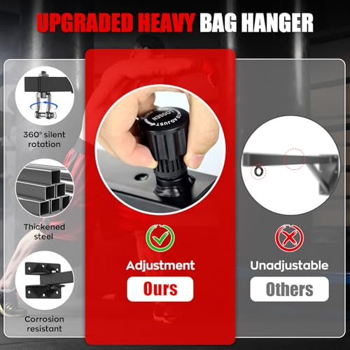 BaiYuan Heavy Bag Hanger - Adjustable Wall Mount Punching Bag Hanger - size: W:16"-27"
