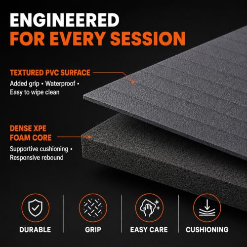 5'x10' Wrestling Mat, 1.2in Thick Roll-Up Jiu Jitsu Home Gym Mat - color: Gray