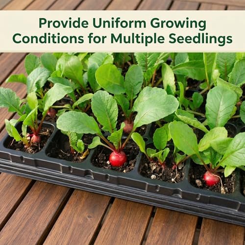 Gardzen 10 Pack 32 Cell Seed Starter Trays, 2" Deep Plug Tray for Seedlings, Heavy Duty Seedling Trays with Drainage Holes, Fit Standard 1020 Drip Tray for Indoor&Outdoor Use