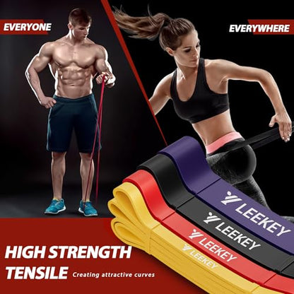 Resistance Bands for Pull Up Assist, Stretch Bands & Exercise Workout Set - color: 5-85LBS COLOR